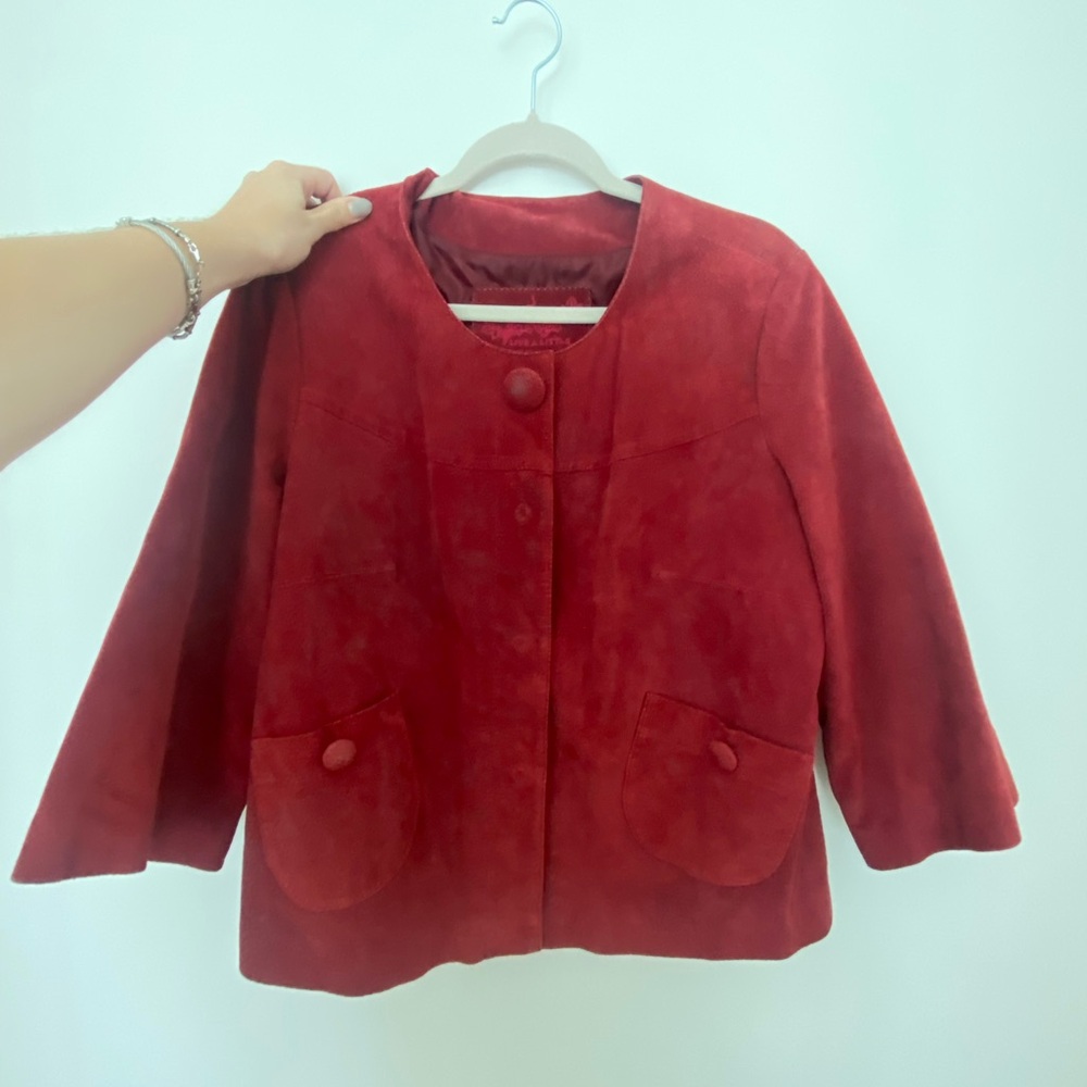 red suede jacket